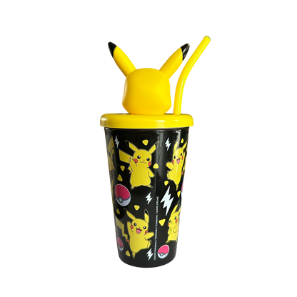 POKEMON - Gobelet avec paille - 470 ml - Pikachu Collage - vue 3