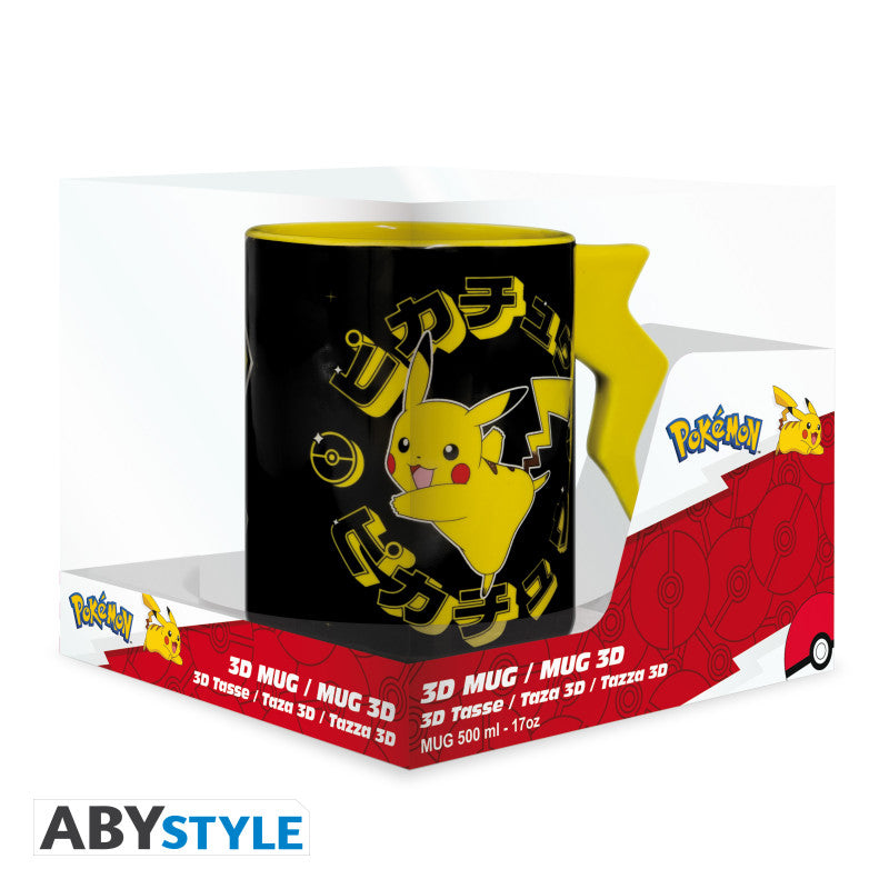 POKEMON - Mug 3D anse - Éclairs de Pikachu x2 DT - vue 3