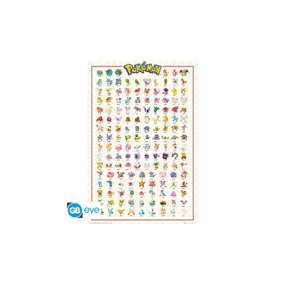 POKEMON - Poster Maxi 91,5x61 FSC MIX - Kanto 151 Français - vue 4
