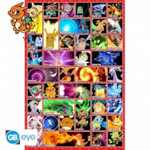 POKEMON - Poster Maxi 91,5x61 FSC MIX - Kanto 151 Français - vue 3