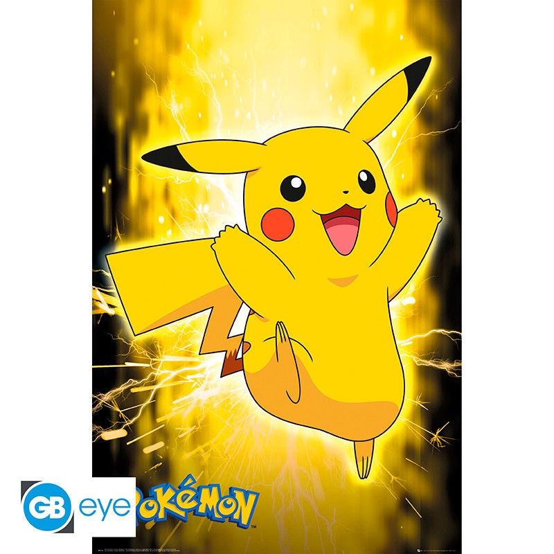 POKEMON - Poster Maxi 91,5x61 Effet Métal - Pikachu*