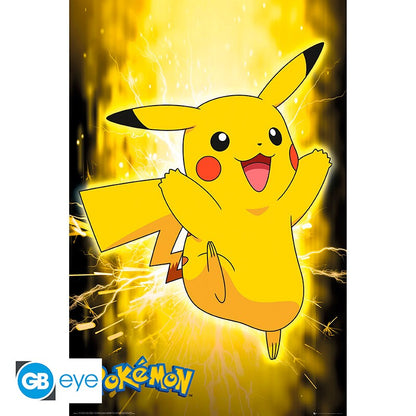 POKEMON - Poster Maxi 91,5x61 Effet Métal - Pikachu*