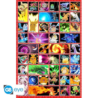 POKEMON - Poster Maxi 91,5x61 FSC MIX - Pikachu & Kanto Starters - vue 3