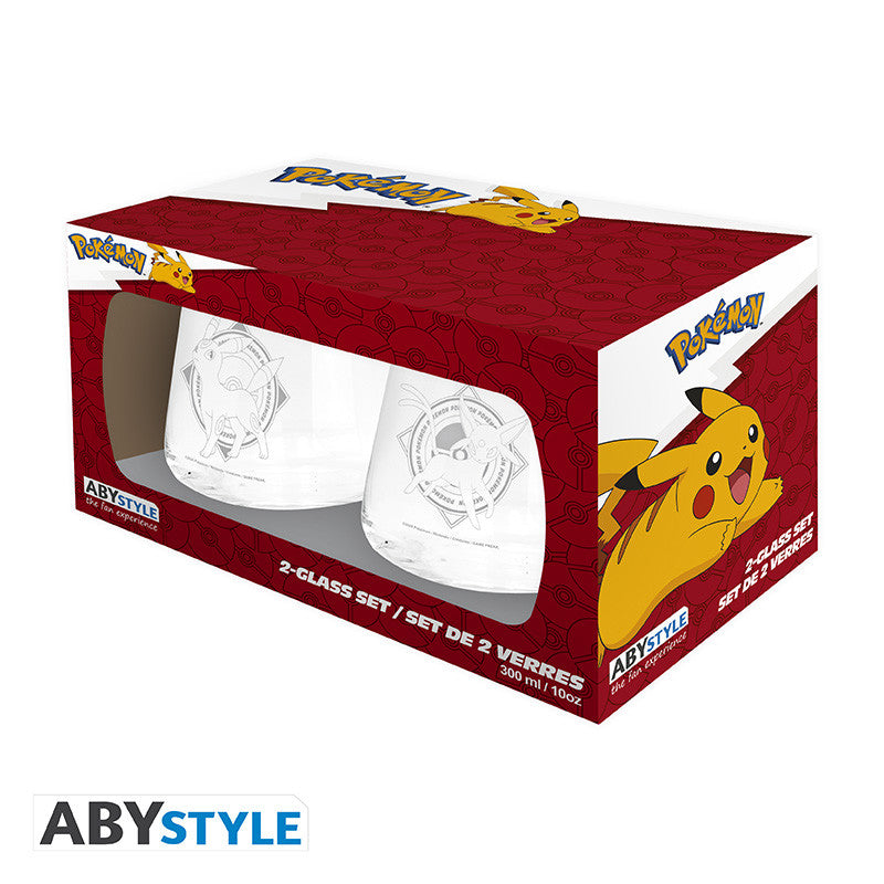POKEMON - Set de 2 verres - Mentali & Noctali EUROPE x2