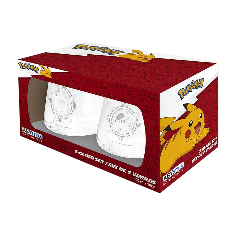 POKEMON - Set de 2 verres - Mentali & Noctali EUROPE x2
