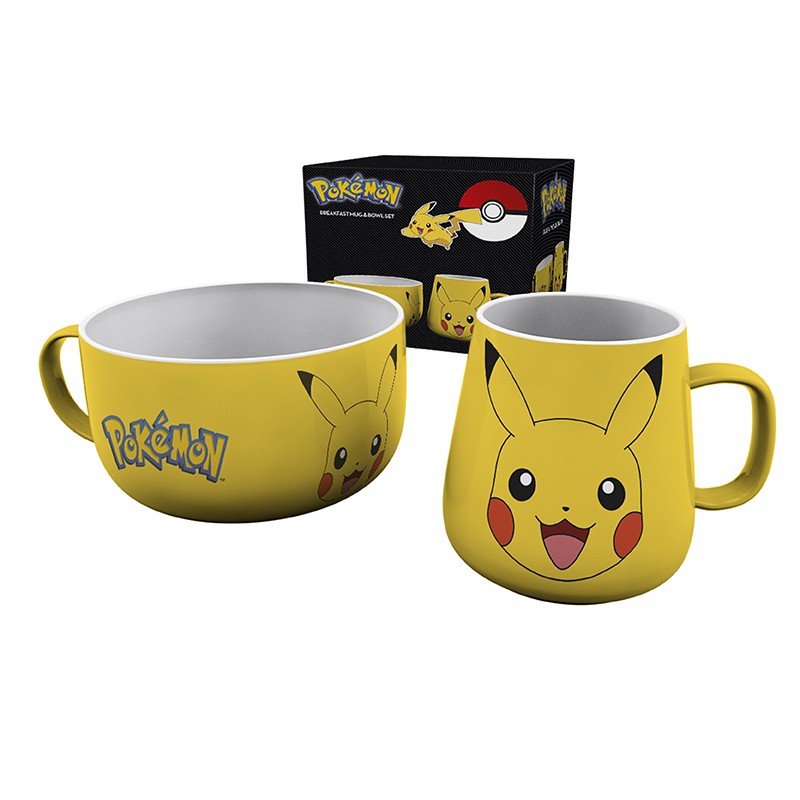 POKEMON - Set Petit Déjeuner Mug + Bol - Pikachu & Kanto Starters - vue 2