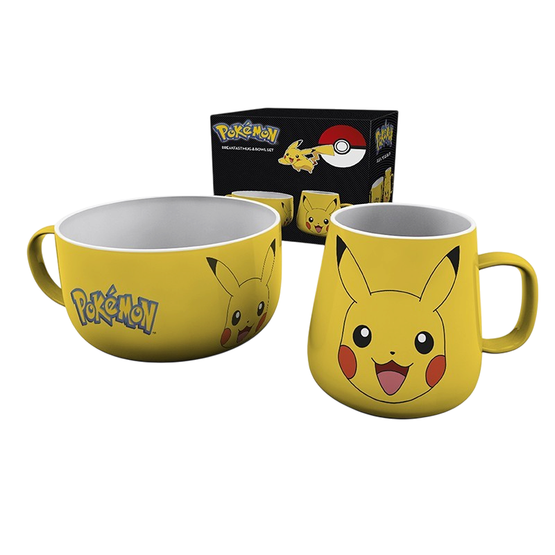 Pokemon Set Petit Déjeuner Mug + Bol - Pikachu