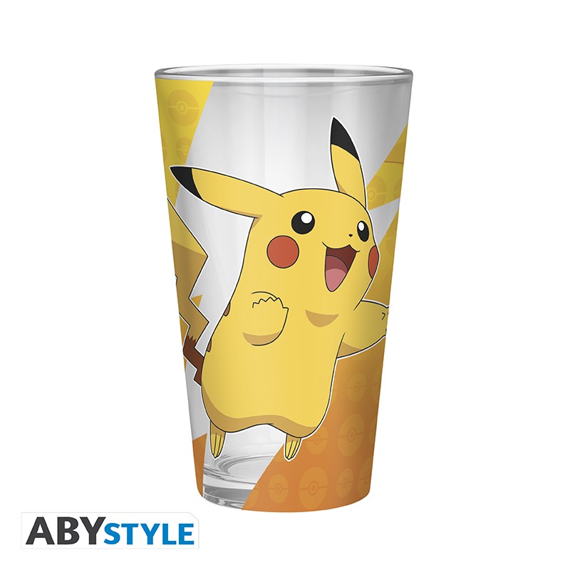 POKEMON - Verre XXL Premium - 400 ml - Pikachu effet métal - x2