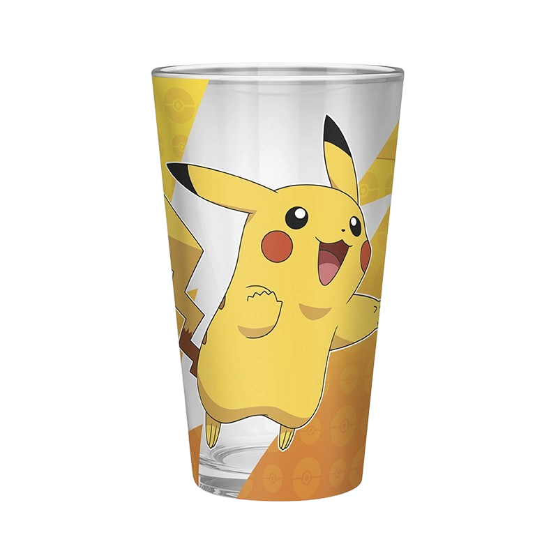 POKEMON - Verre XXL Premium - 400 ml - Pikachu effet métal - x2