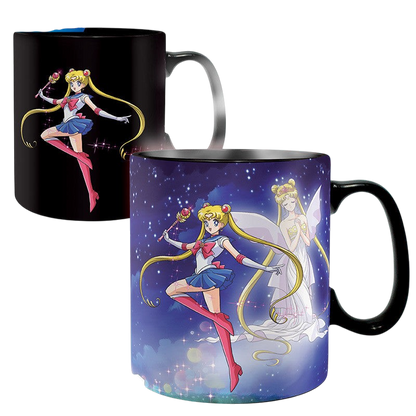 SAILOR MOON - Mug Heat Change- 460ml- Sailor&Chibi- cardboardx2