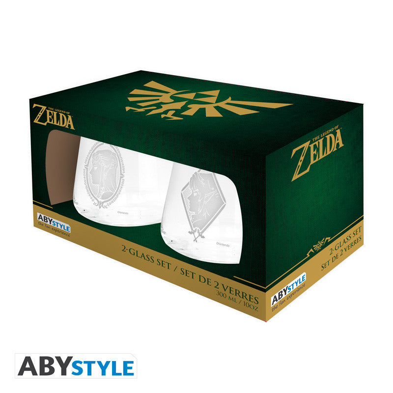 THE LEGEND OF ZELDA - Verre XXL Premium - 400 ml - Link boîte x2