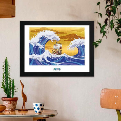 One Piece Tirage encadré "Thousand Sunny" (30x40)