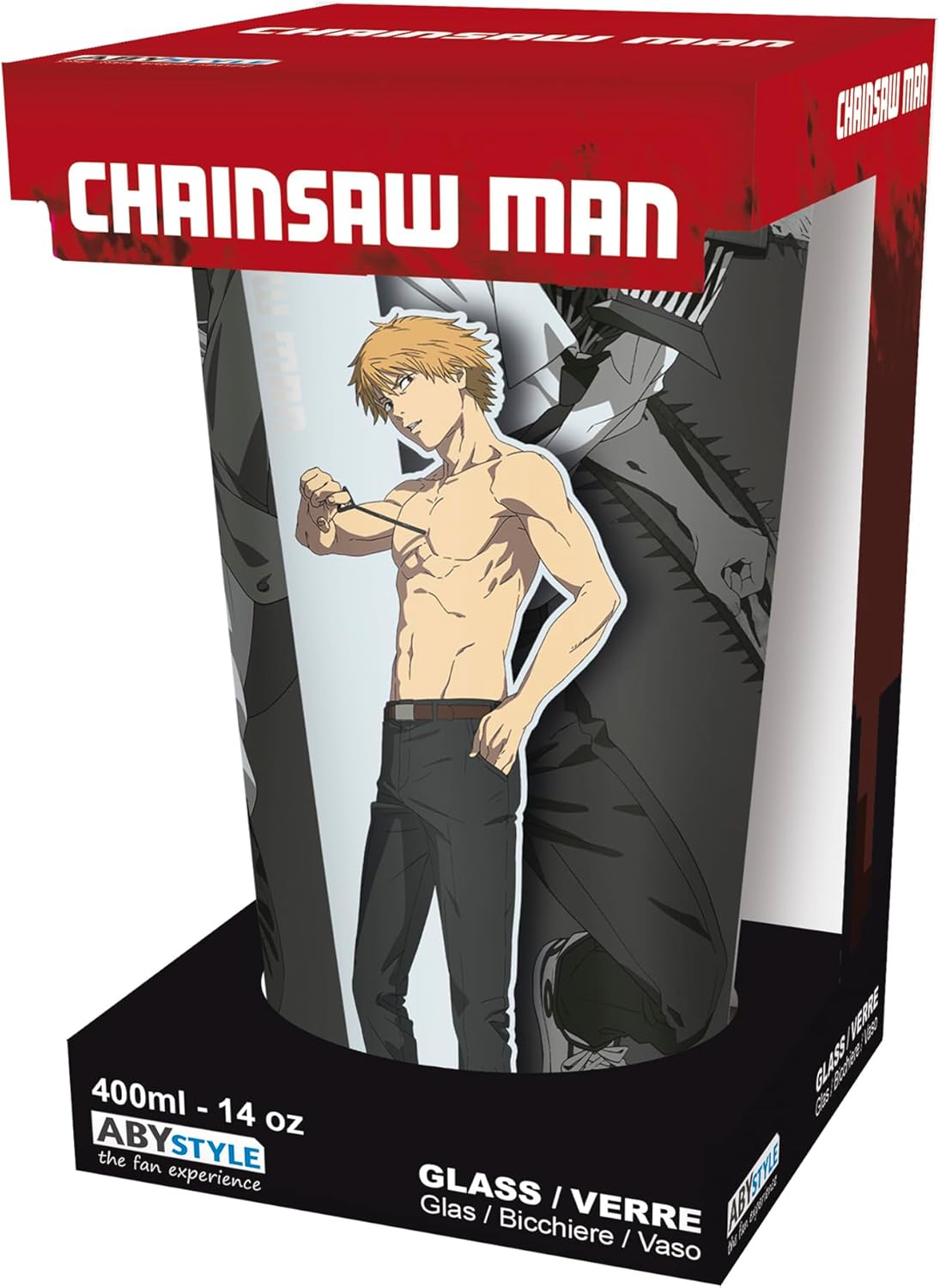 CHAINSAW MAN - Verre XXL - 400 ml - Trio - boîte x2 - vue 2